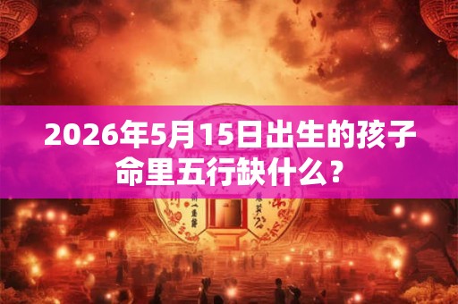 2026年5月15日出生的孩子命里五行缺什么？