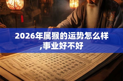 2026年属猴的运势怎么样,事业好不好