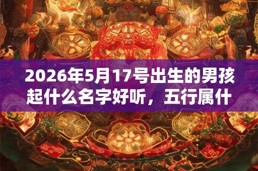 2026年5月17号出生的男孩起什么名字好听，五行属什么