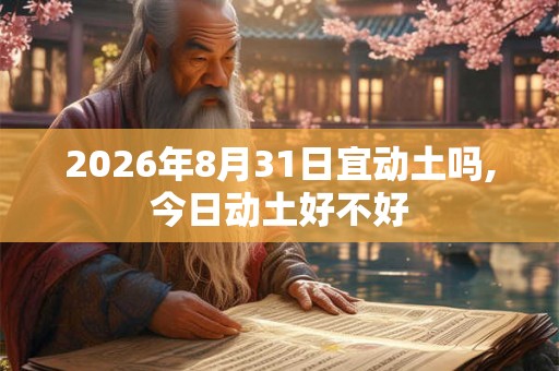 2026年8月31日宜动土吗,今日动土好不好