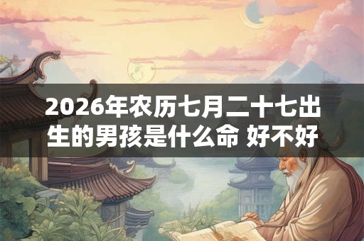 2026年农历七月二十七出生的男孩是什么命 好不好