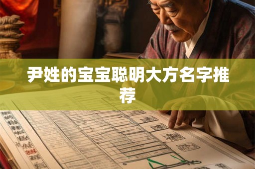 尹姓的宝宝聪明大方名字推荐