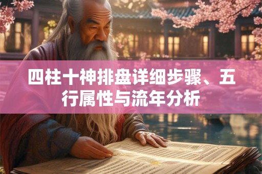 四柱十神排盘详细步骤、五行属性与流年分析