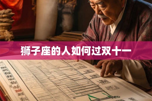 狮子座的人如何过双十一