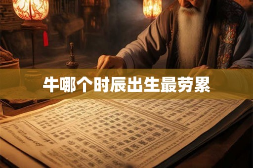 牛哪个时辰出生最劳累 牛哪个时辰出生最劳累