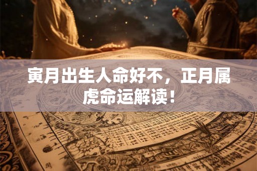 寅月出生人命好不，正月属虎命运解读！