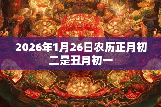 2026年1月26日农历正月初二是丑月初一