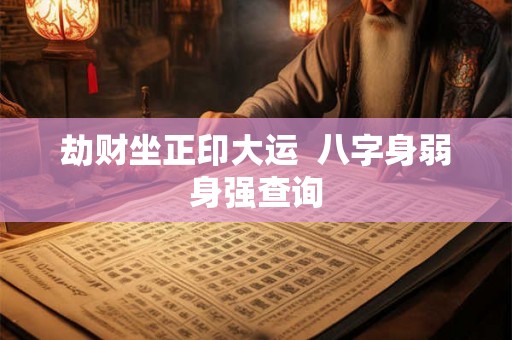 劫财坐正印大运 八字身弱身强查询 劫财坐正印大运 八字身弱身强查询