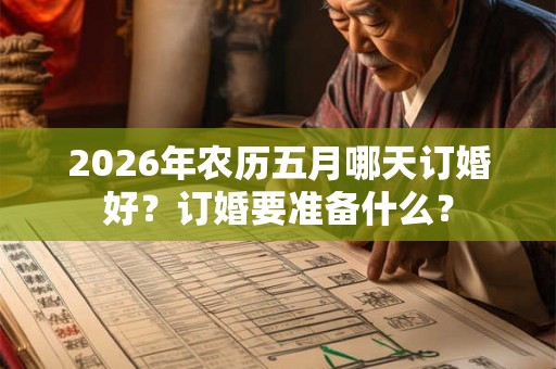 2026年农历五月哪天订婚好？订婚要准备什么？