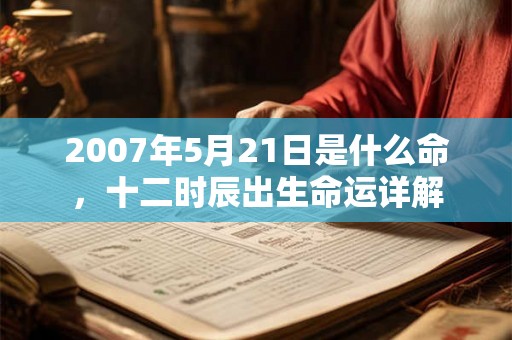 2007年5月21日是什么命，十二时辰出生命运详解