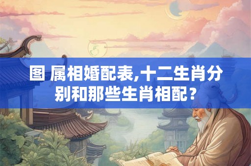 图 属相婚配表,十二生肖分别和那些生肖相配? 图 属相婚配表,十二生肖分别和那些生肖相配?