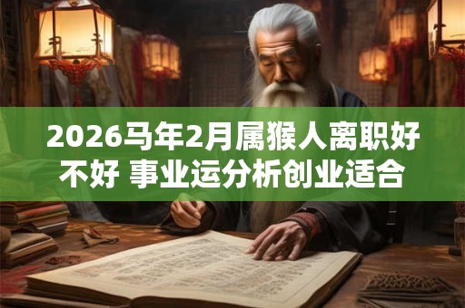 2026马年2月属猴人离职好不好 事业运分析创业适合吗