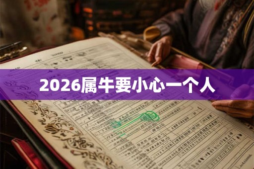 2026属牛要小心一个人