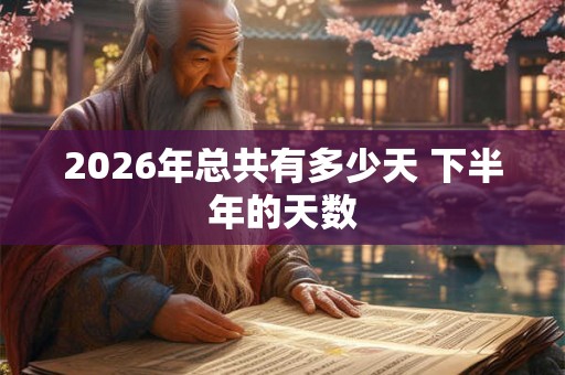 2026年总共有多少天 下半年的天数
