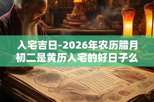 入宅吉日-2026年农历腊月初二是黄历入宅的好日子么 入宅吉日-2026年农历腊月初二是黄历入宅的好日子么
