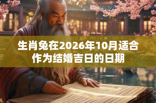 生肖兔在2026年10月适合作为结婚吉日的日期