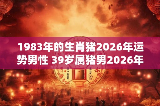 1983年的生肖猪2026年运势男性 39岁属猪男2026年运气如何