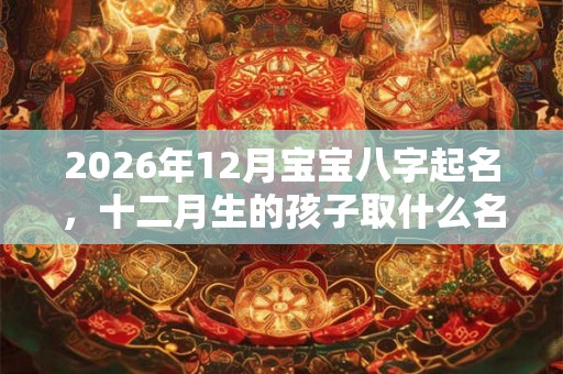 2026年12月宝宝八字起名，十二月生的孩子取什么名字