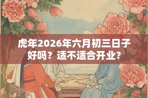 虎年2026年六月初三日子好吗？适不适合开业？
