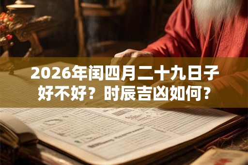 2026年闰四月二十九日子好不好？时辰吉凶如何？