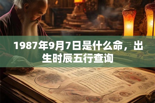 1987年9月7日是什么命,出生时辰五行查询 1987年9月7日是什么命,出生时辰五行查询