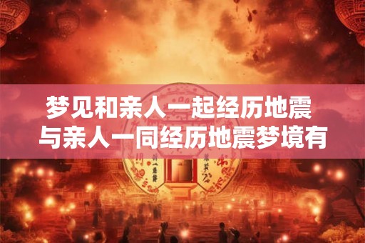 梦见和亲人一起经历地震 与亲人一同经历地震梦境有何寓意