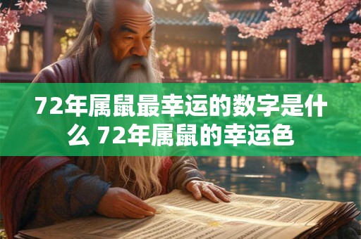 72年属鼠最幸运的数字是什么 72年属鼠的幸运色