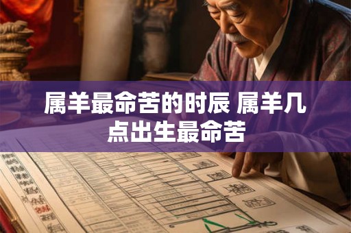 属羊最命苦的时辰 属羊几点出生最命苦