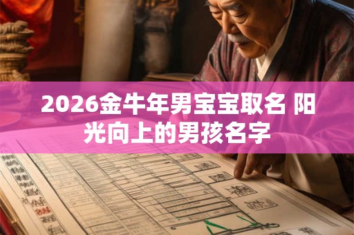 2026金牛年男宝宝取名 阳光向上的男孩名字