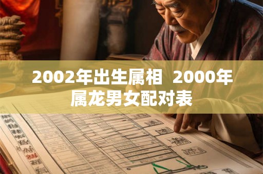 2002年出生属相  2000年属龙男女配对表