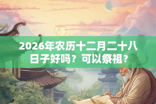 2026年农历十二月二十八日子好吗？可以祭祖？