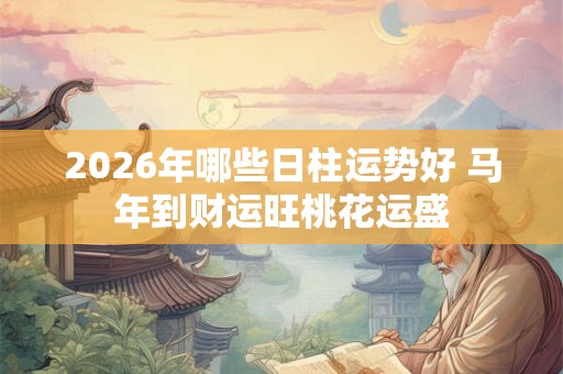 2026年哪些日柱运势好 马年到财运旺桃花运盛