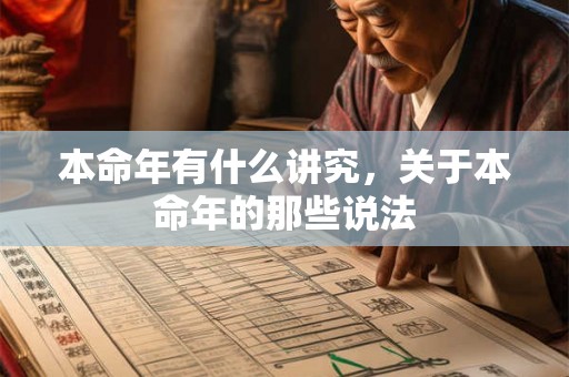 本命年有什么讲究，关于本命年的那些说法