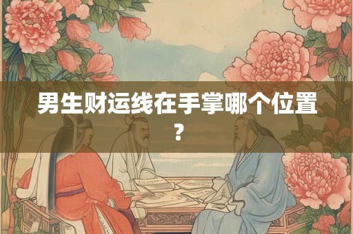 男生财运线在手掌哪个位置？