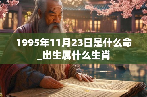 1995年11月23日是什么命_出生属什么生肖