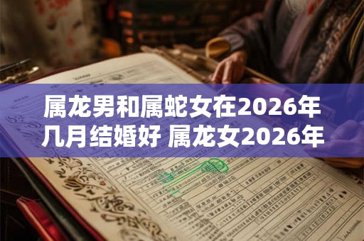 属龙男和属蛇女在2026年几月结婚好 属龙女2026年感情运势