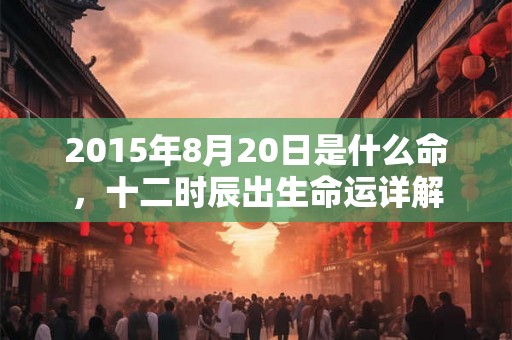 2015年8月20日是什么命，十二时辰出生命运详解