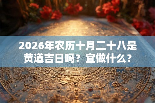 2026年农历十月二十八是黄道吉日吗？宜做什么？