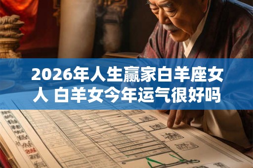 2026年人生赢家白羊座女人 白羊女今年运气很好吗