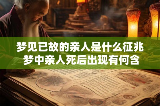 梦见已故的亲人是什么征兆 梦中亲人死后出现有何含义