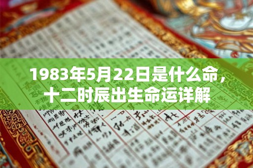 1983年5月22日是什么命，十二时辰出生命运详解