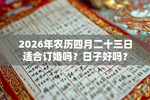 2026年农历四月二十三日适合订婚吗？日子好吗？
