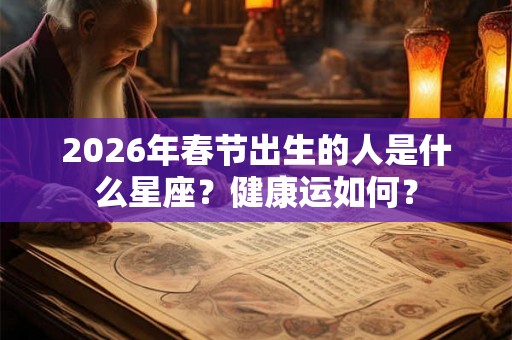 2026年春节出生的人是什么星座？健康运如何？