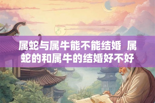 属蛇与属牛能不能结婚 属蛇的和属牛的结婚好不好 属蛇与属牛能不能结婚 属蛇的和属牛的结婚好不好