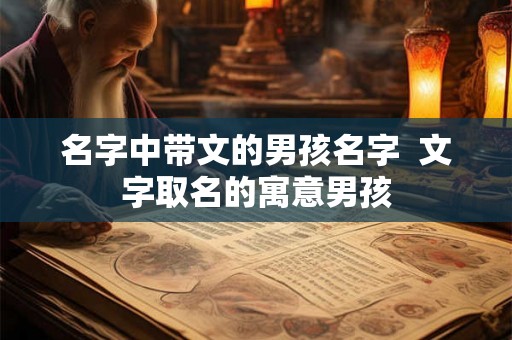 名字中带文的男孩名字 文字取名的寓意男孩 名字中带文的男孩名字 文字取名的寓意男孩