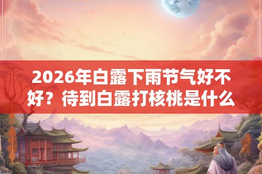 2026年白露下雨节气好不好？待到白露打核桃是什么意思？