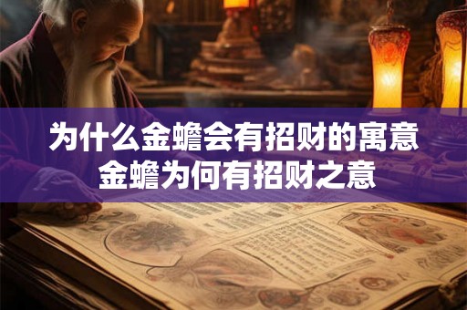为什么金蟾会有招财的寓意 金蟾为何有招财之意