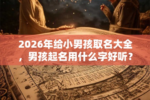 2026年给小男孩取名大全，男孩起名用什么字好听？