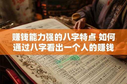 赚钱能力强的八字特点 如何通过八字看出一个人的赚钱能力