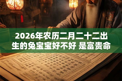 2026年农历二月二十二出生的兔宝宝好不好 是富贵命吗